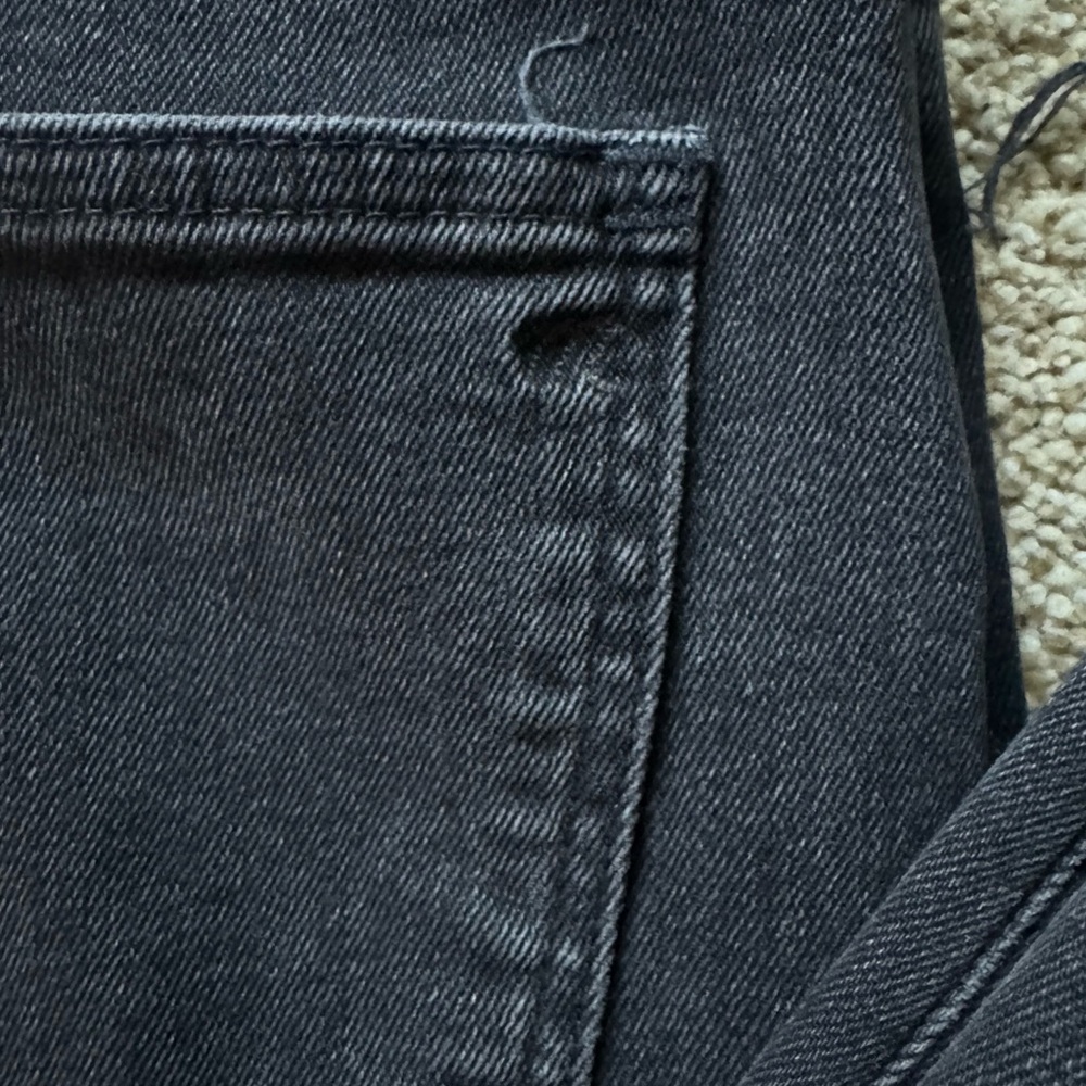 Madewell High-Rise slim crop Black boyjean Frayed jeans - Picture 4 of 8